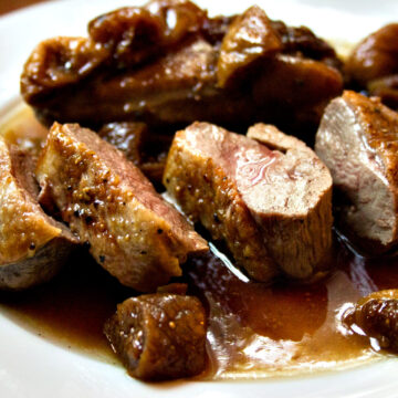 Entenbrust in Feigensauce