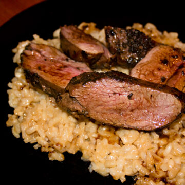 Kaffee Risotto mit Lamm