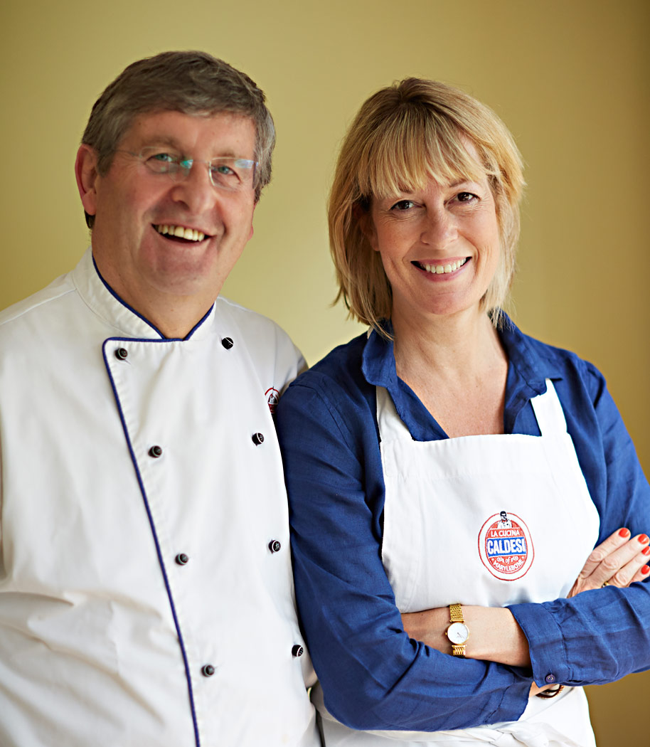 Ein Portraitfoto von Giancarlo und Katie Caldesi