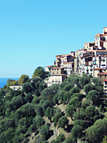 Pisciotta: hoch am Hang gebaut mit fantastischem Ausblick auf das Meer