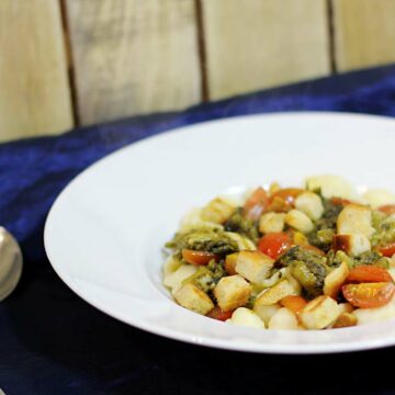 Ein Teller mit Orechiette mit Stängelkohl