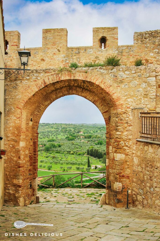 Foto des mittelalterlichen Stadttors Porta San Martino.